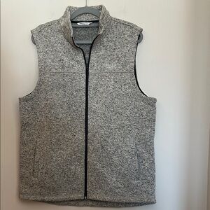 Field & Stream natural heather gray best fleece lined zip front size L men’s